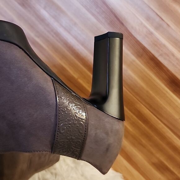 GEOX RESPIRA ANNYA SHORT BOOTIES TAUPE WOMENS 39.5 - Picture 14 of 16